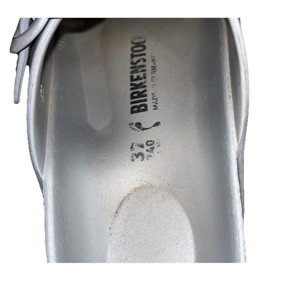 Birkenstock Arizona Essentials Metallic Silver Sandals Woman's EU Size 37 US 6 - Picture 3 of 5